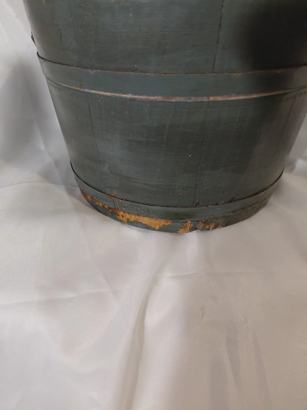 Source Unknown Painted Daisy Wooden Box - Green with White